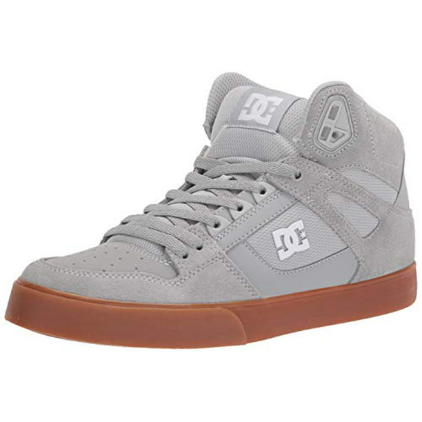 DC Pure High-Top Wc ADYS400043 Mens Gray Skate Inspired Sneakers Shoes 